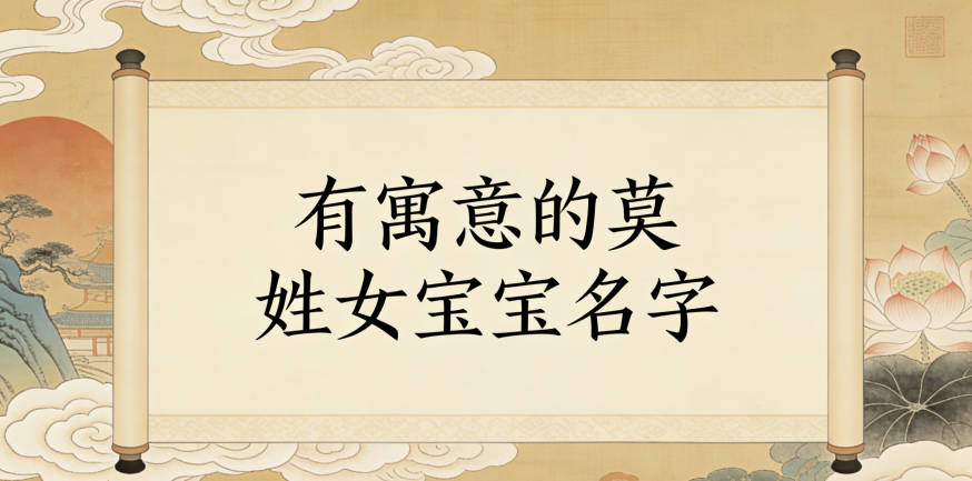 有寓意的莫姓女寶寶名字大全