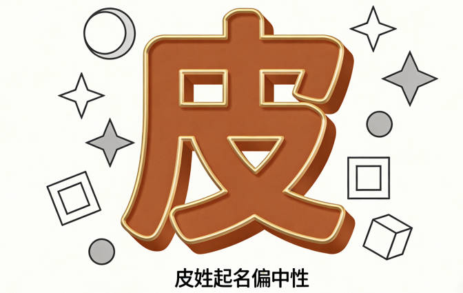 “皮”字的活潑感容易讓名字偏中性