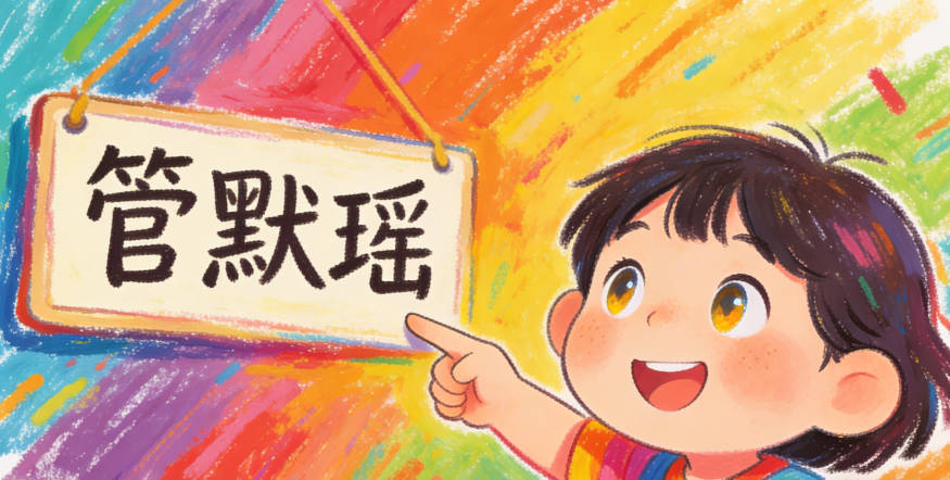 管默瑤，讀起來抑揚頓挫，既有韻律美又獨特