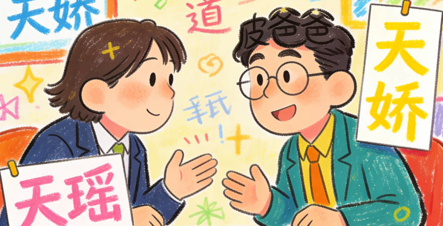 把“天嬌”改成“皮天瑤”，瑤是美玉，既保留了“天”的美好寓意，又用“瑤”柔化了整體感覺