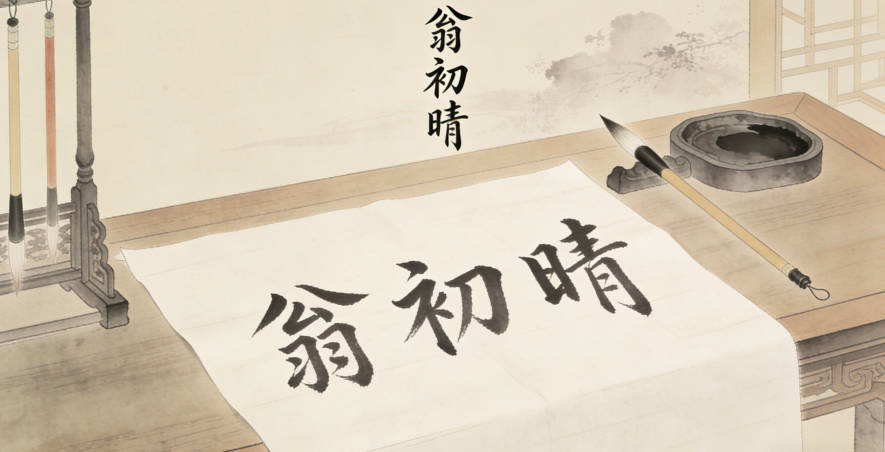 我建議改成翁初晴，初晴代表雨后初晴，清新樂觀