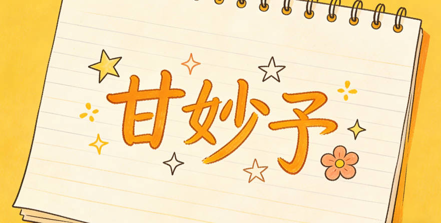 甘妙予，既不大眾也不小眾，寓意還積極