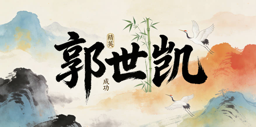 郭世凱，寓意時代精英、勝利成功