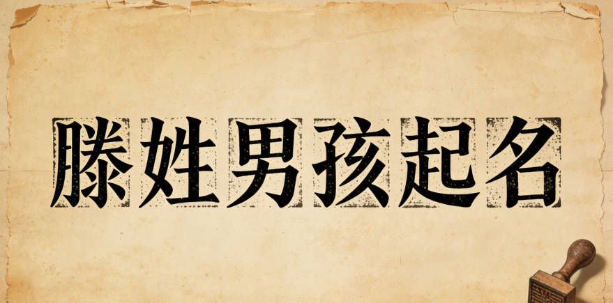 姓滕男孩名字大全