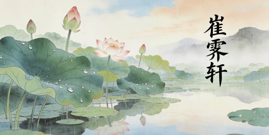 崔霽軒，霽是雨后放晴，軒有高遠之意