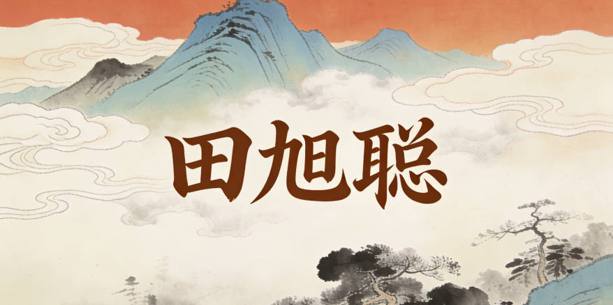 田旭聰，旭來自旭日東升，聰來自經典里的智慧