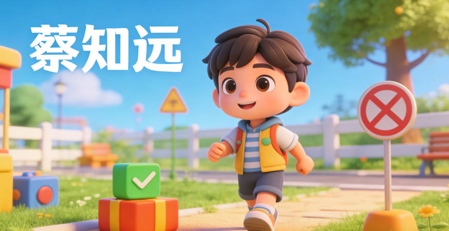 蔡知遠，既保留了知字的寓意，又避開了諧音問題