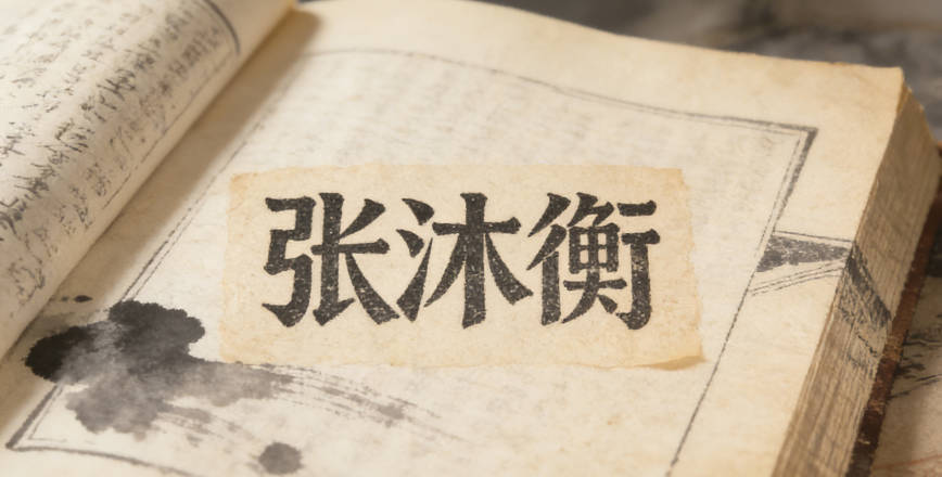 張沐衡，沐代表純凈，衡代表平衡公正